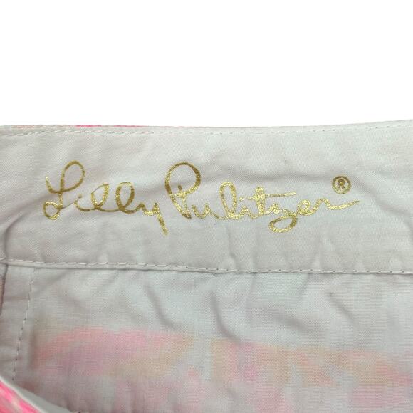 Lilly Pulitzer Shorts Womens 0 Buttercup Paradise Pink Bohemian Beach Scallop - Picture 4 of 7